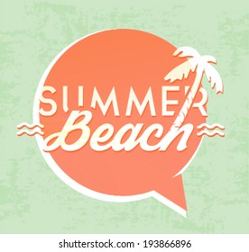 Summer Beach Calligraphic Designs in Vintage Style