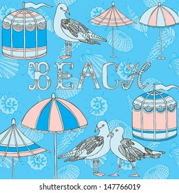 summer beach card