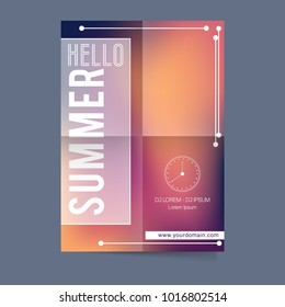 Summer beach card \ poster design. Vector illustration