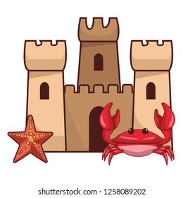 Summer and beach cartoon