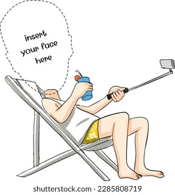 summer beach cartoon character design for you caricature