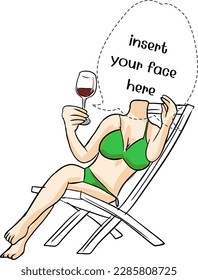 diseño de caricatura de playa de verano para tu caricatura