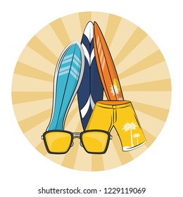 summer beach cartoons