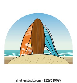 summer beach cartoons