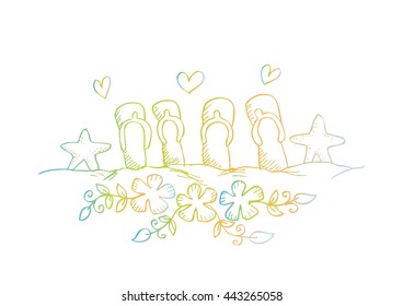 Summer beach concept vector
