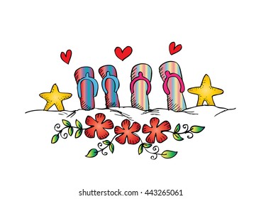 Summer beach concept vector