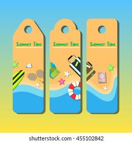 Summer beach design illustration of hanger