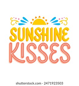 Summer beach design typography and colorful vector illustrations. Featuring calligraphy, seasonal lettering, beach summer quotes, and sun-inspired art.