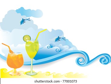 Summer beach drink