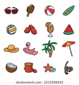 Summer Beach Element - Colored