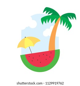 Summer Beach Element Icon Illustration