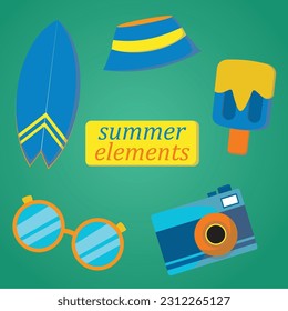 Summer Beach Elements Object 2023