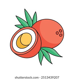 Summer, beach, exotic drink, tropical coconut vector design