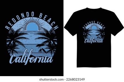 Summer beach eye-catching t-shirt design grunge vector for your next tropical getaway. Typography retro vintage sunset surfing graphic art clothes. Ready for print, apparel, poster holiday vacation.