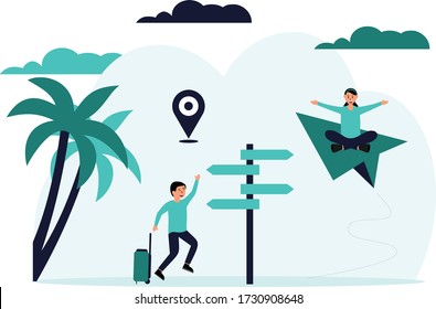 ilustración vectorial plana de playa de verano