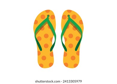 Vector de volteado de la playa de verano con un patrón circundante