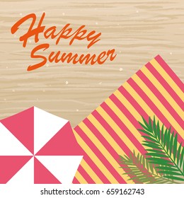 Summer beach frame