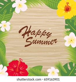 Summer beach frame