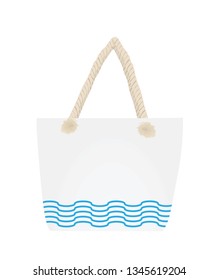 Summer beach handbag. vector illustration