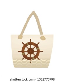 Summer beach handbag. vector illustration