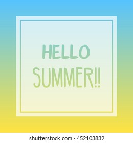 Summer beach and holiday greetings background vector illustration