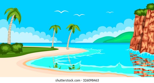 Summer Beach Holiday. Heavenly Beach. Serene Seascape. Tropical Sea