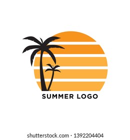 Summer Beach Holiday logo design 