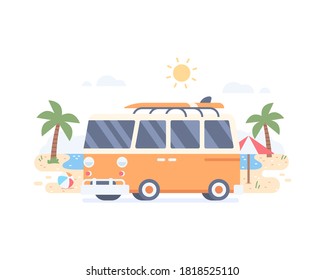 Summer Beach Holiday With Minivan