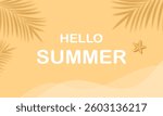Summer beach holiday with palm trees, sunset, ocean, and tropical paradise vibe