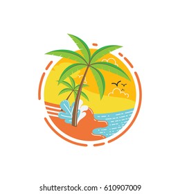 Summer Beach and Holiday Vector