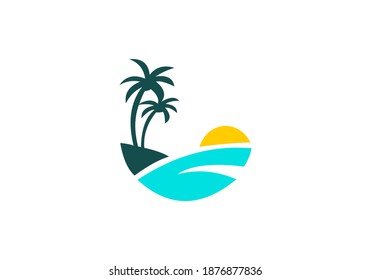 summer beach holiday vector design