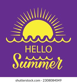 Summer beach holiday vector illustration
