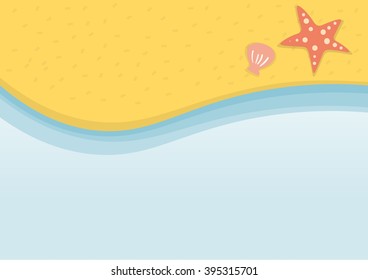 Summer Beach holidays illustration vector background