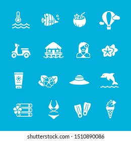Summer beach and holidays objects set