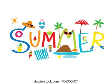 Summer beach icon