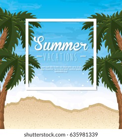 Summer beach icon