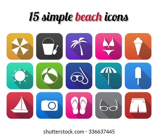 Summer beach icon, modern design style