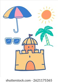 Summer Beach Icon Set Clip Art