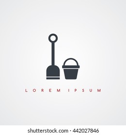 summer beach icon sign logotype theme vector art illustration