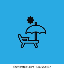 summer beach icon vector