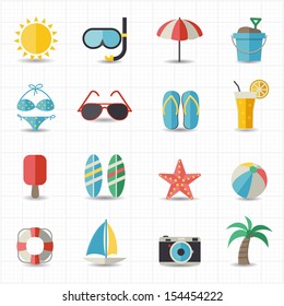 Summer and beach icons