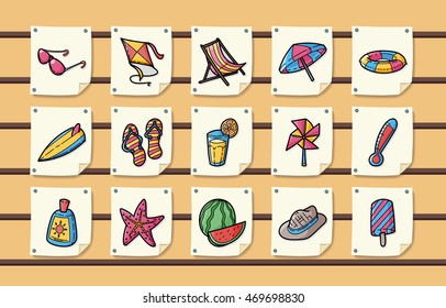 Summer and beach icons set,eps10