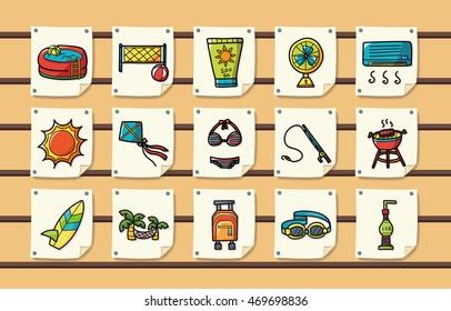Summer and beach icons set,eps10