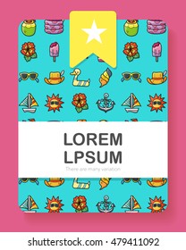 Summer and beach icons set,eps10