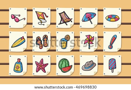 Summer and beach icons set,eps10