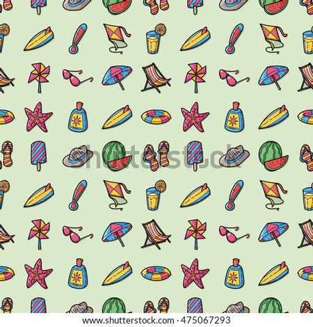 Summer and beach icons set,eps10