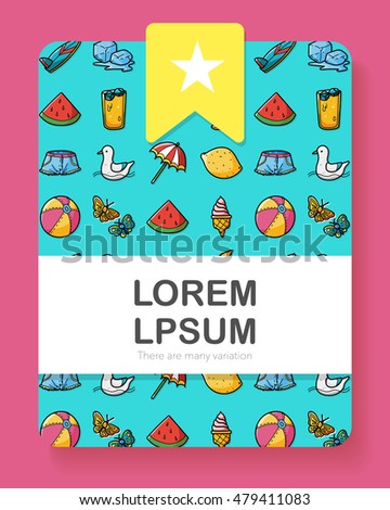 Summer and beach icons set,eps10