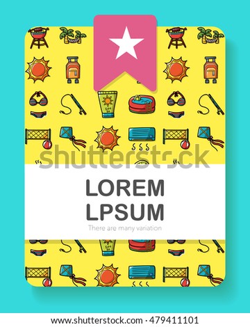 Summer and beach icons set,eps10