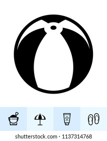 Summer and beach Icons with White Background