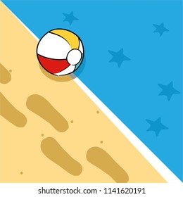 Summer beach illustration